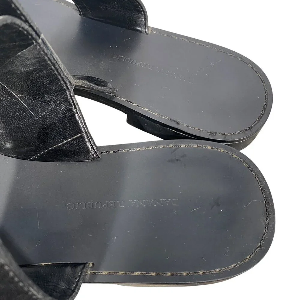 Banana Republic Elegant Black Slide Sandals - Picture 5 of 11
